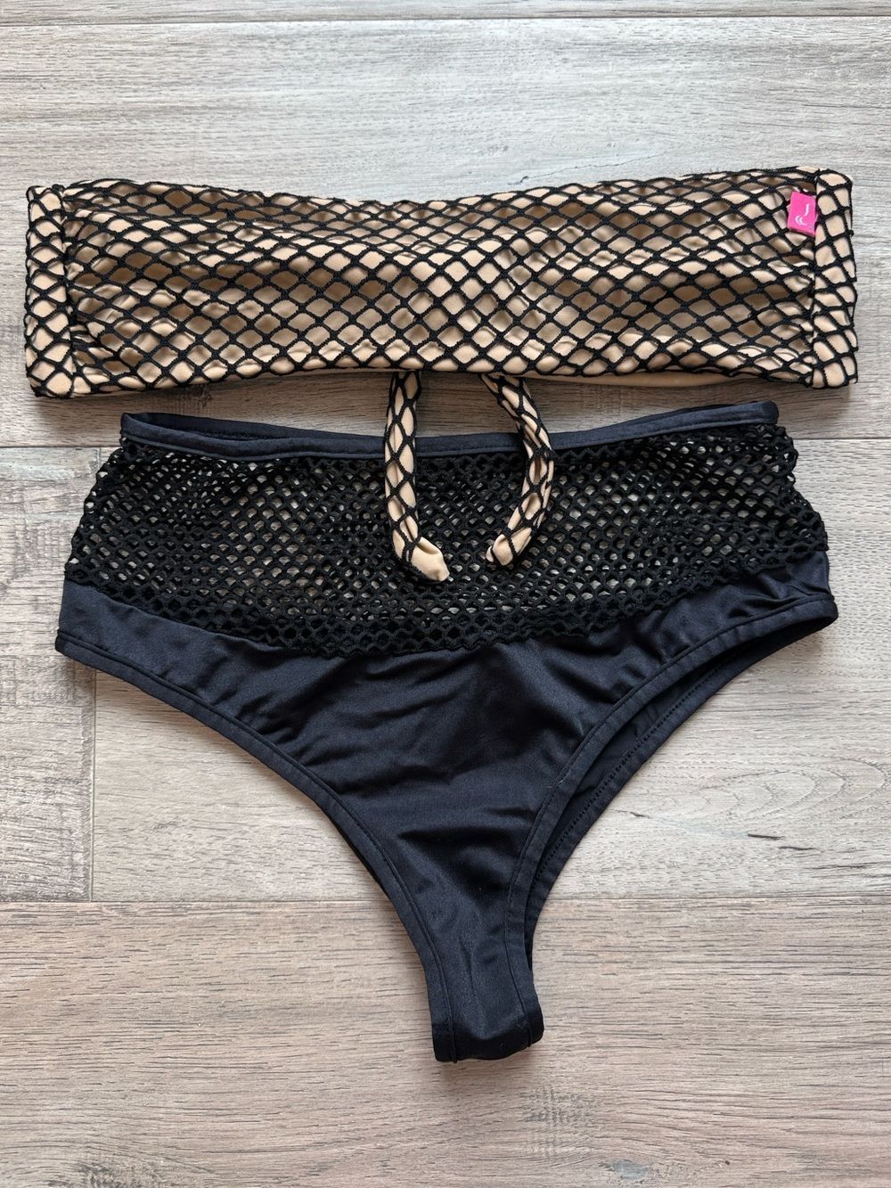 Chynna Dolls Fishnet Two Piece Bikini Set